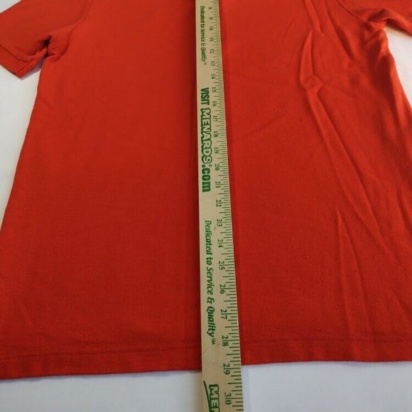 Chaps Ralph Lauren Dark Orange Polo Shirt size Medium M Pique, short sleeve EUC - Picture 4 of 5